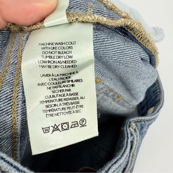 Anthropologie Pilcro High Rise Track Short Shape Jean Shorts Size 31 - Picture 8 of 15